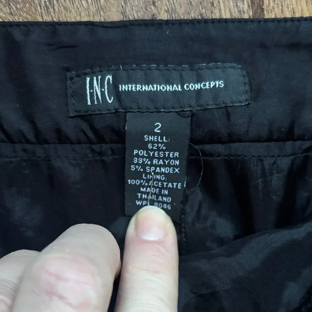 I.N.C Elegant Black Pencil Women's Skirt